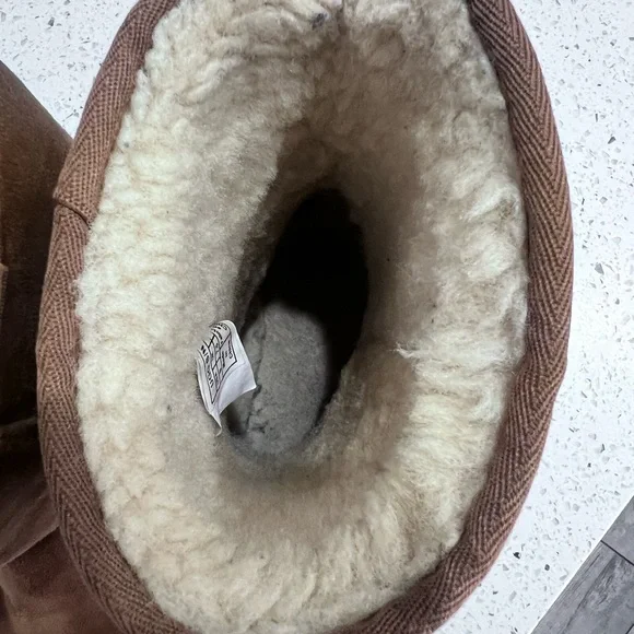 Uggs Classic II Sz women’s 9 Brown Yan Suede Shearling Boots VGUC - Picture 10 of 13